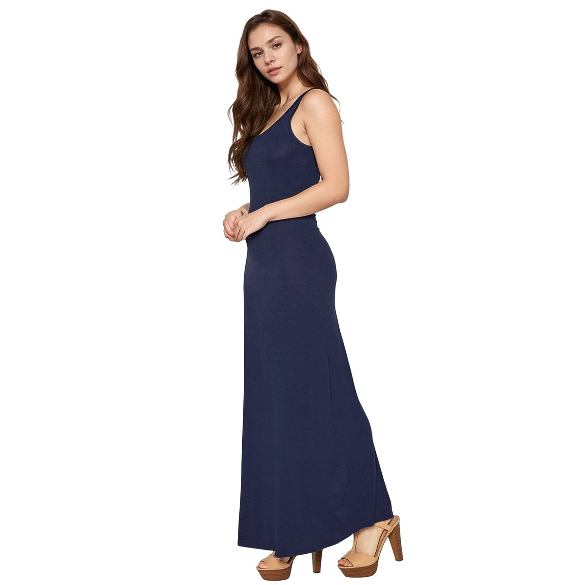 Women's Sleeveless Scoop Neck Maxi Dress