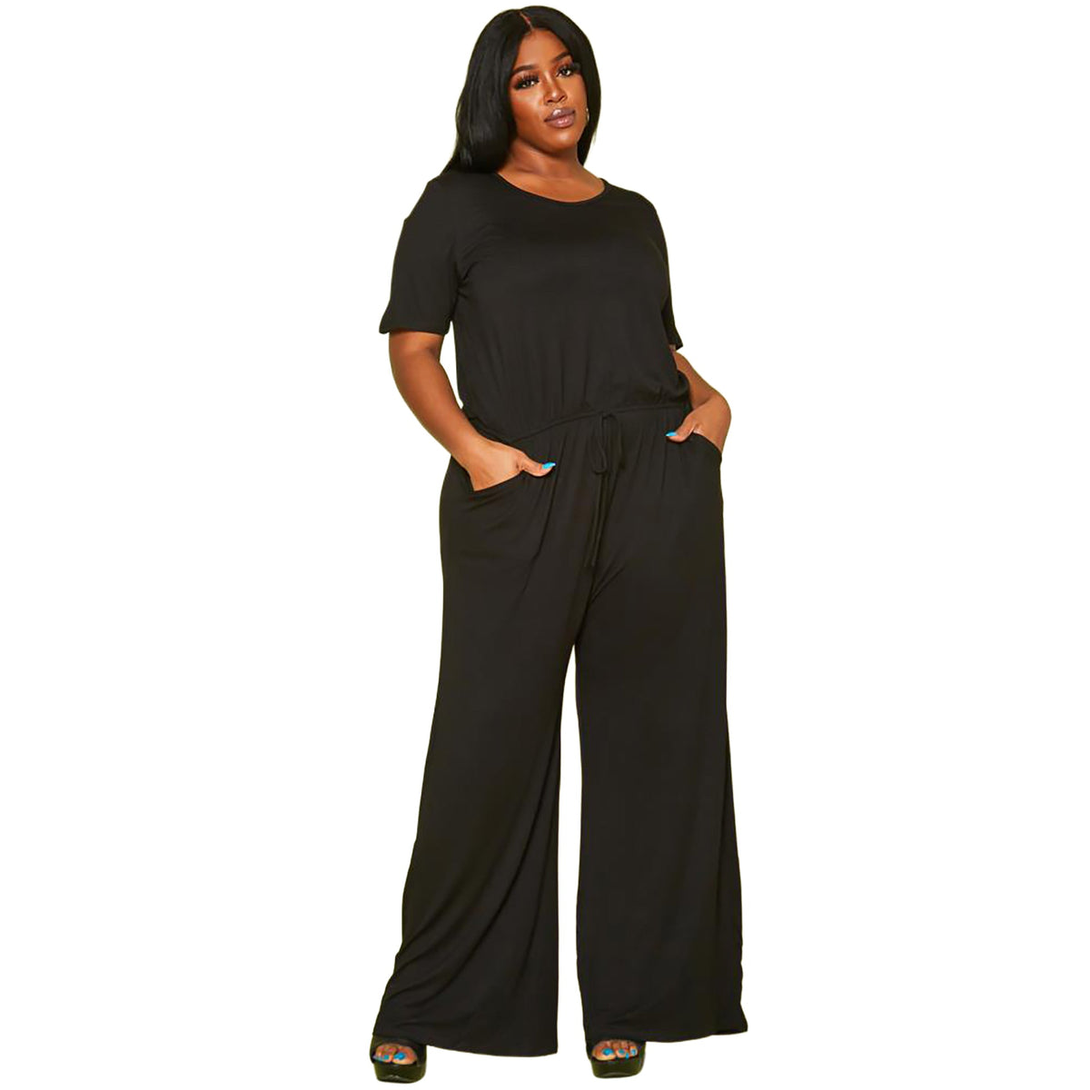Women's Plus Size Lounge Wide Leg Jumpsuit