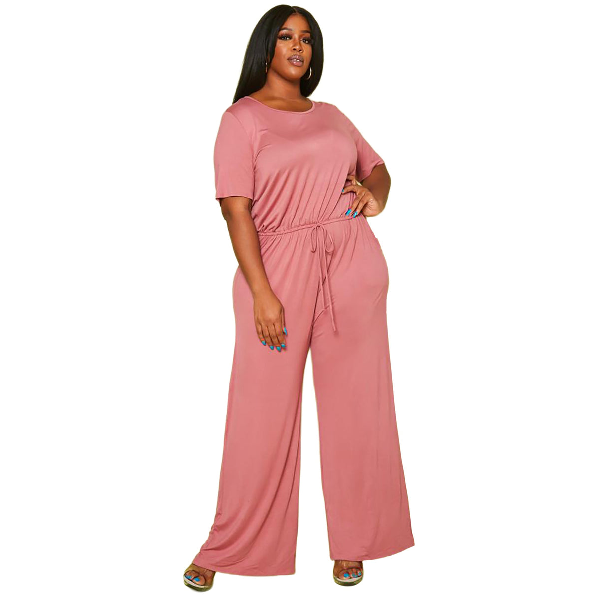 Women's Plus Size Lounge Wide Leg Jumpsuit