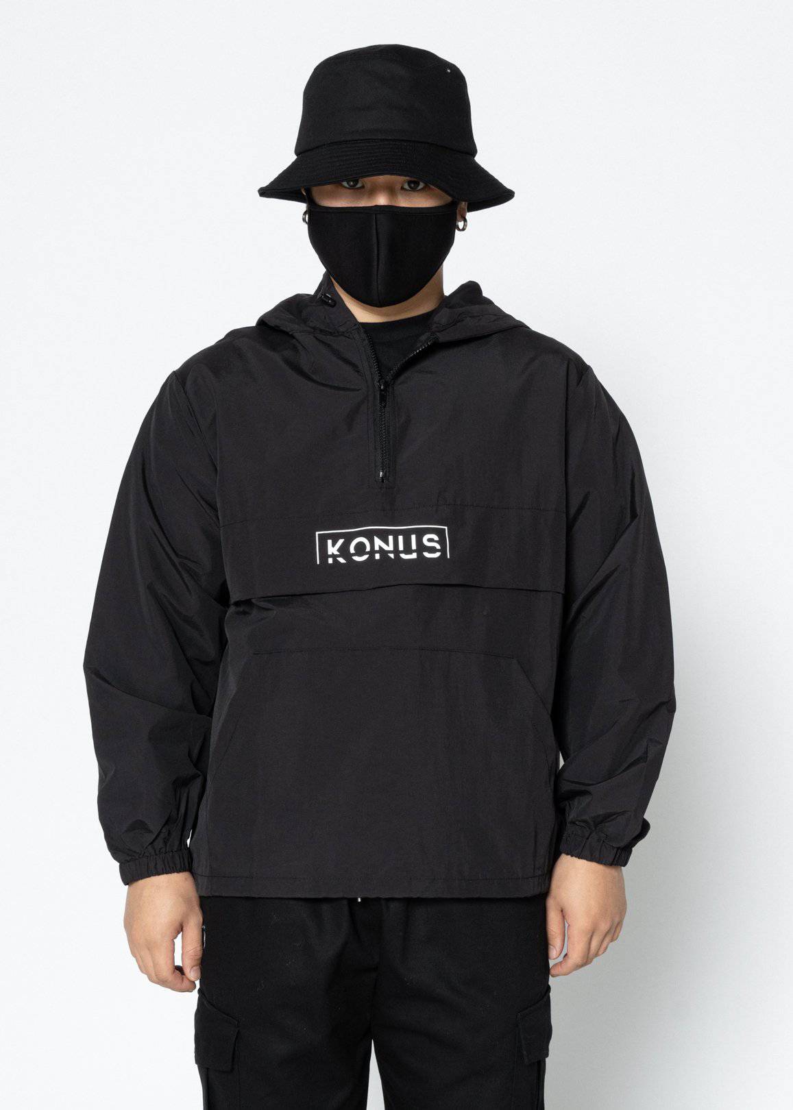 Konus Men's Essential Logo Anorak in Black
