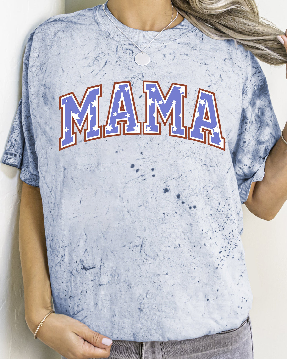 Patriotic Mama, Stars And Stripes, 4th Of July Color Blast Edition Comfort Colors Tee