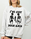 I've Got Your Back Funny Skeleton Retro Aesthetic Vintage Cozy Graphic Sweatshirt