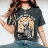 Salem Book Club Skeleton Checkered Retro Limited Deluxe Edition Comfort Colors Tee