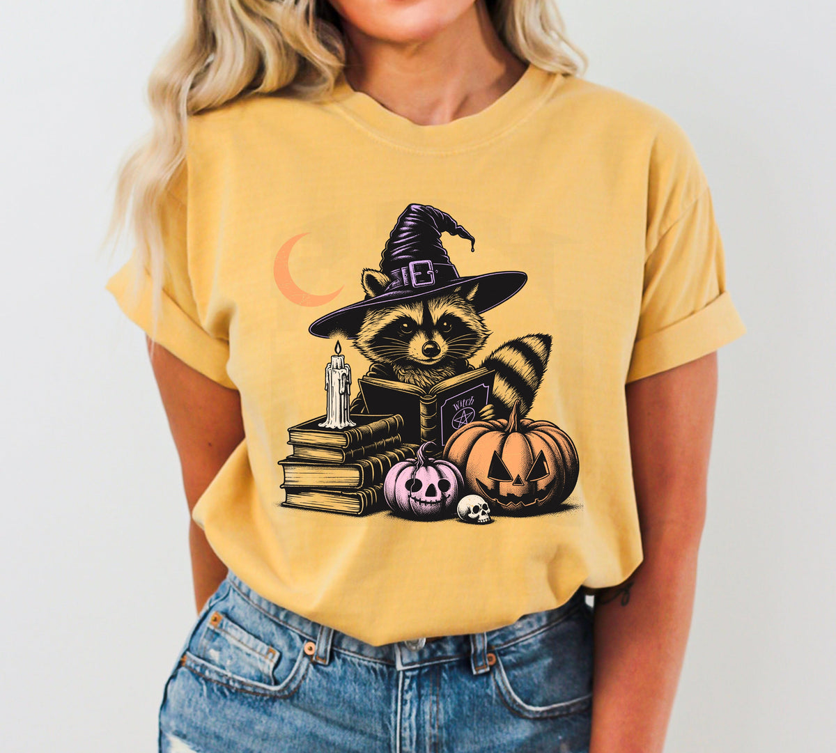 Raccoon Moon Animal Lover Comfort Colors Tee
