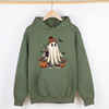 Coffee Lover Ghost Western Witch Aesthetic Halloween Meme Vintage Graphic Hoodie