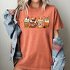 Coffee Lover Pumpkin Spice Fall Western Witch Halloween Costume Comfort Colors Tee