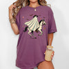 Cowboy Ghost Riding Horse Western Witch Halloween Costume Meme Aesthetic Comfort Colors Tee