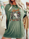 Howdy Ghouls Halloween Cowboy Skeleton Western Witch Meme Costume Inspired Comfort Colors Tee