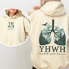 YHWH Lungs Christian Front And Back Every Breath Speak His Name Hebrew Name Of God Faith Apparel Hooded Sweatshirt