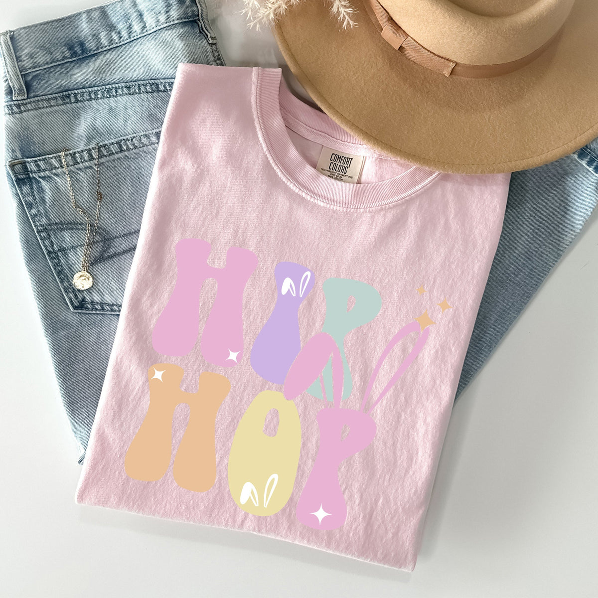 Hip Hop, Retro Easter, Bunny, Rabbit Comfort Colors Tee