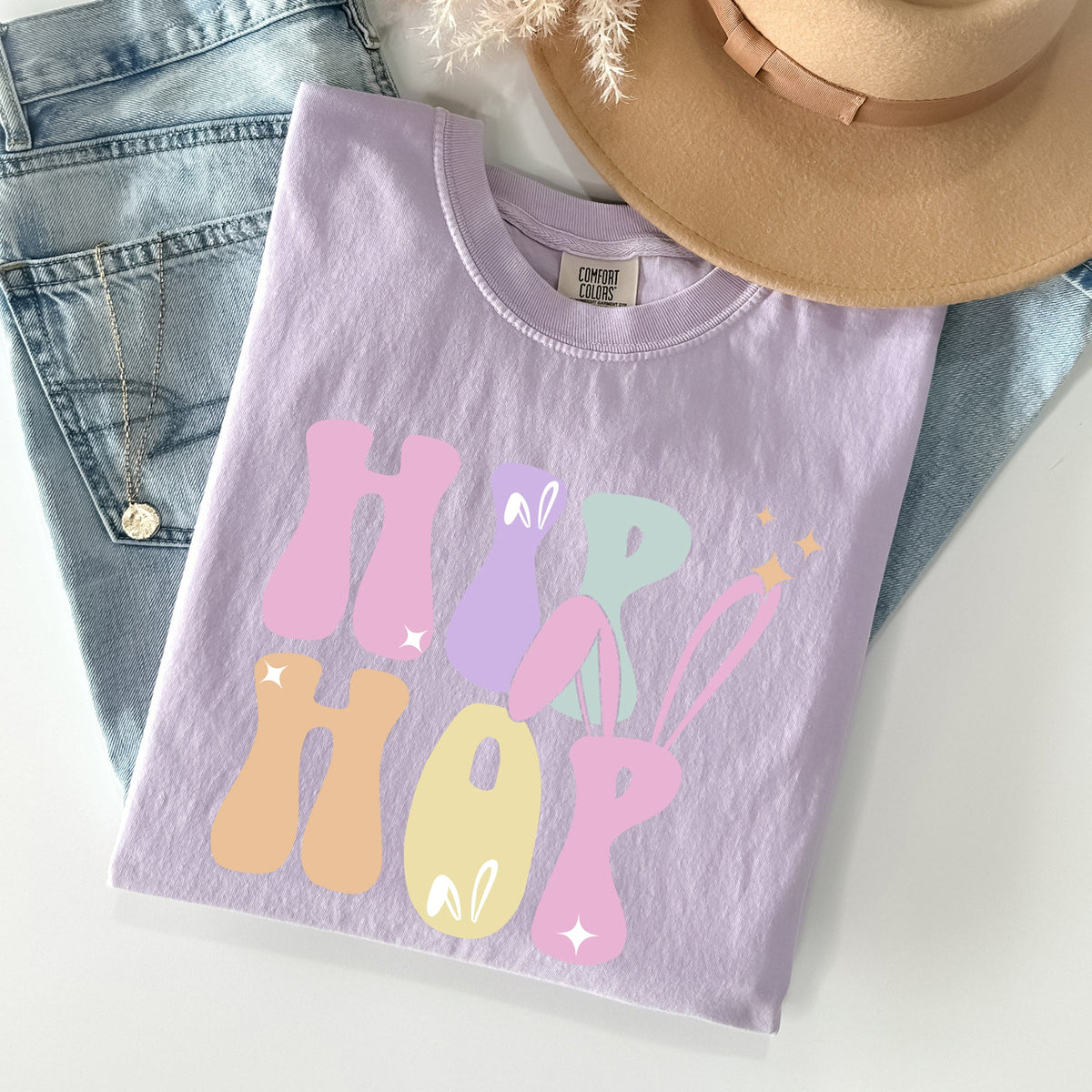 Hip Hop, Retro Easter, Bunny, Rabbit Comfort Colors Tee