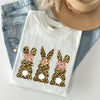 Leopard Print Easter Bunnies Easter Rabbit Collection For Spring Holidays Comfort Colors Tee