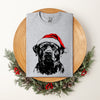 Rottweiler Santa Christmas Dog Lover Pet Holiday Themed Cozy Graphic Design Comfort Colors Tee