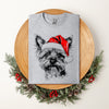 Yorkie Santa Claus Yorkshire Terrier Christmas Dog Lover Holiday Edition Comfort Colors Tee