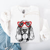 Basset Hound Valentine's Day Dog Breed Lover Edition Premium Cozy Fleece Sweatshirt