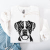 Boxer Breed Portrait Graphic Featuring A Bold Boxer Icon For Dog Lovers Worldwide Sweatshirt