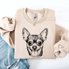 Chihuahua Lover Paw Print Graphic Dog Breed Design Premium Cozy Warm Fleece Sweatshirt