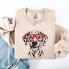 Dalmatian Valentine Love For Dogs Graphic Illustration Cozy Pride Deluxe Sweatshirt