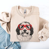 English Sheepdog Valentine's Day Graphic Love For Dog Breed Enthusiasts Sweatshirt