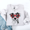 Jack Russell Valentine's Day Dog Breed Lover Cozy Limited Edition Heartbeat Graphic Sweatshirt