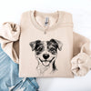 Jack Russell Portrait Illustration Featuring Curious Expression And Wagging Tail Sweatshirt