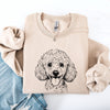 Poodle Pet Dog Breed Lover Portrait Illustration For Dogs Owners And Family Members Sweatshirt