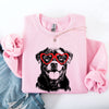 Rottweiler Valentine Heartbeat Paw Print Design for Pet Lovers Exclusive Edition Sweatshirt