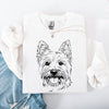 Westie West Highland White Terrier Dog Breed Pet Lover Illustration Graphic Art Sweatshirt