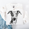 Whippet Pet Dog Breed Illustration And Loyal Companion Silhouette Artwork Exclusive Edition Sweatshirt