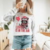 Love Is In The Air Raccoon Lover Valentine's Day Cozy Ultra Soft Warm Graphic Sweatshirt