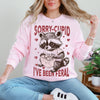 Sorry Cupid I've Been Feral Raccoon Love Bites Valentine's Day Love Cozy Sweatshirt