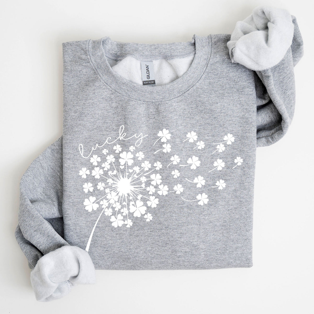 Lucky Dandelion, Clover, Irish, Lucky Charm, St. Patrick's Day Collection Sweatshirt