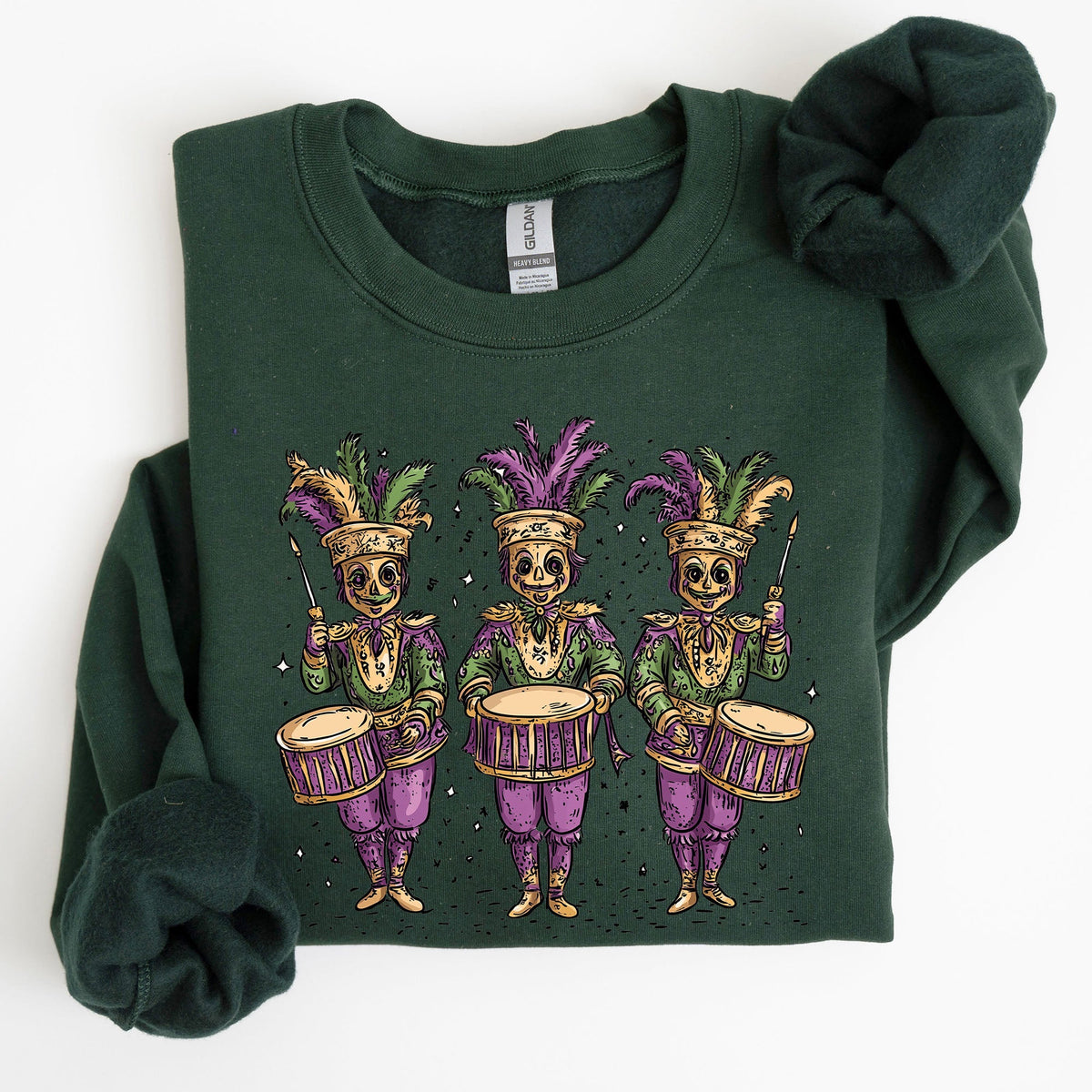 Mardi Gras Nutcracker Coquette Carnival Fleur De Lis Fat Tuesday Parade Sweatshirt