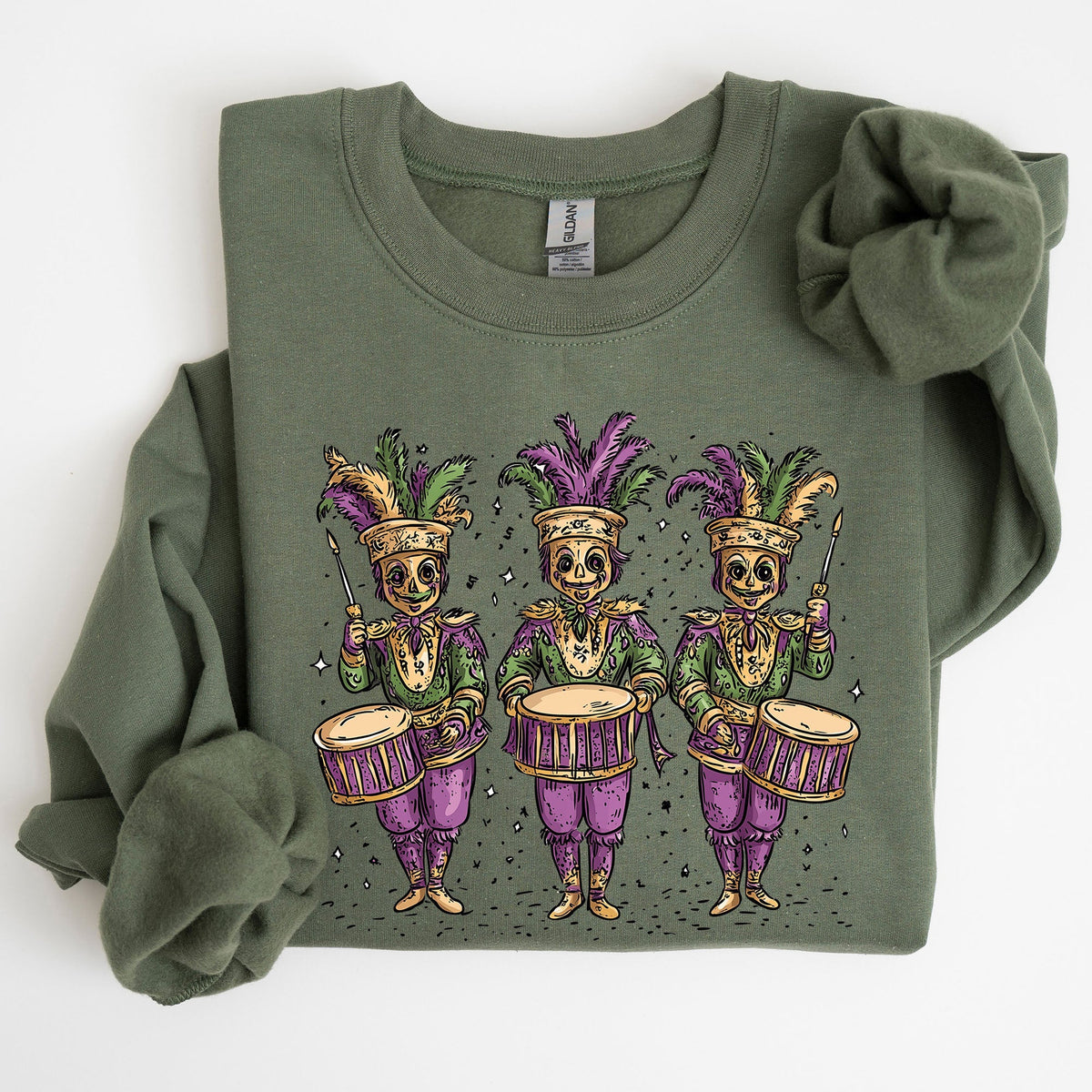Mardi Gras Nutcracker Coquette Carnival Fleur De Lis Fat Tuesday Parade Sweatshirt