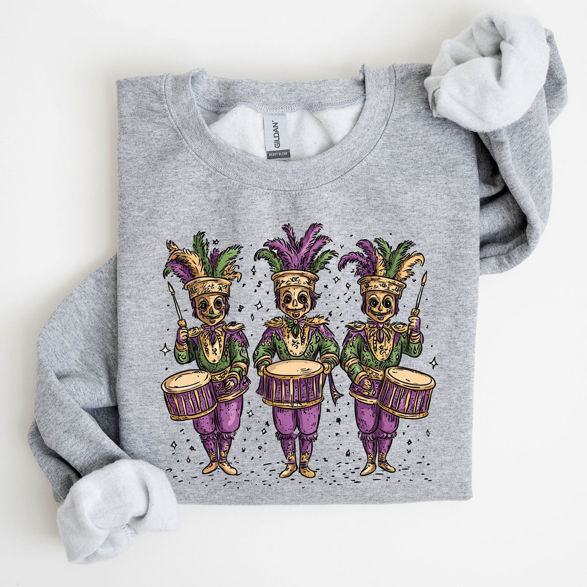 Mardi Gras Nutcracker Coquette Carnival Fleur De Lis Fat Tuesday Parade Sweatshirt