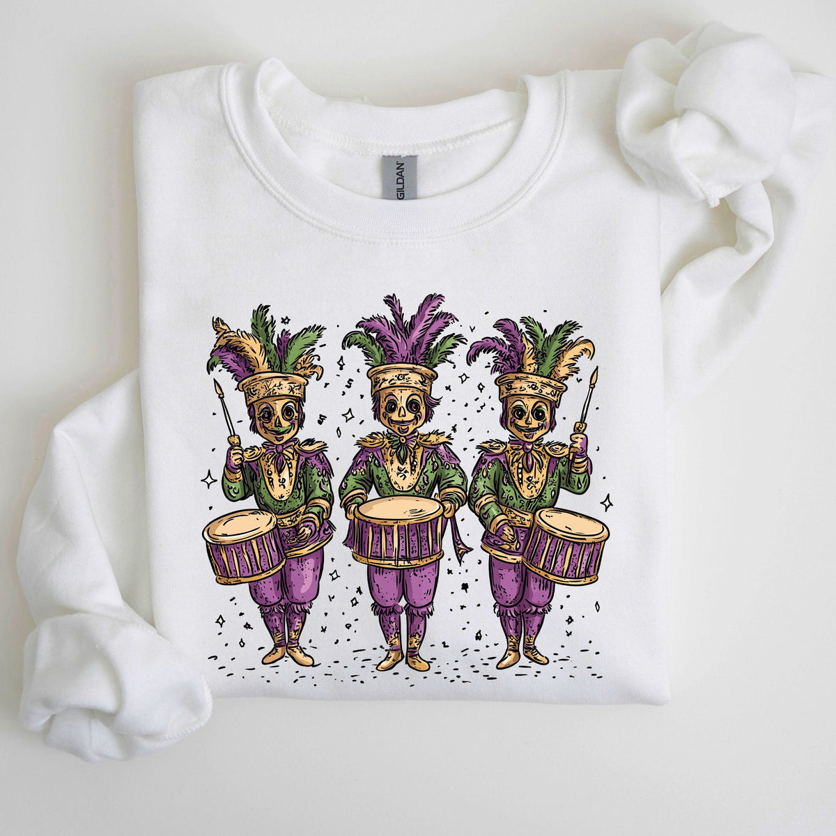 Mardi Gras Nutcracker Coquette Carnival Fleur De Lis Fat Tuesday Parade Sweatshirt