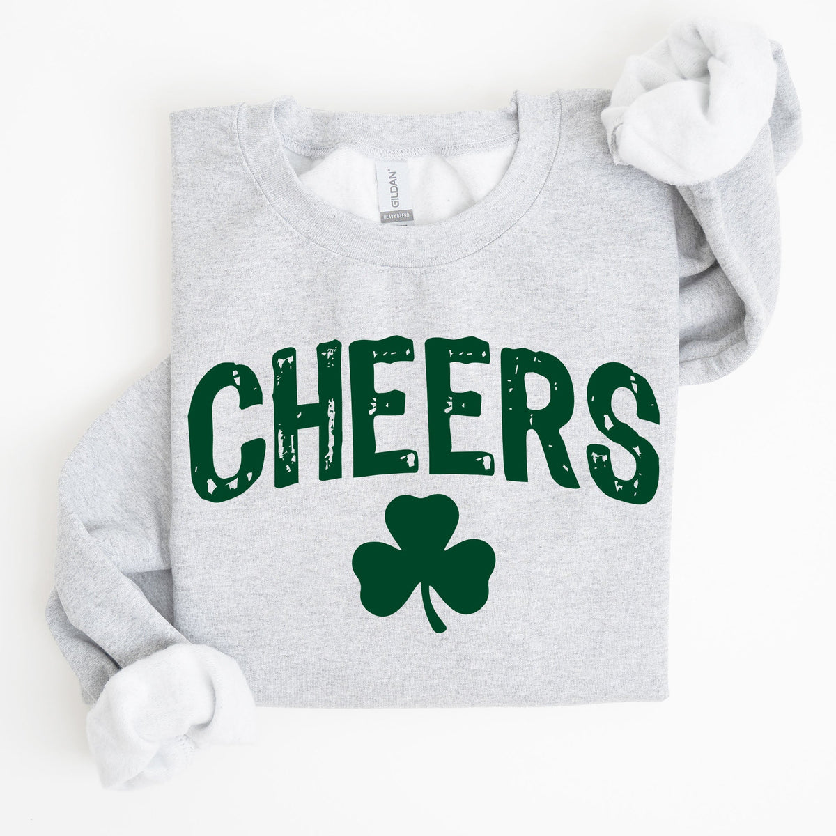 Cheers Shamrock Clover Lucky Retro Irish Lucky Charm St Patrick's Day Sweatshirt