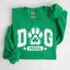 Dog Mama Coquette Bow Shamrock Clover Irish Lucky Lucky Charm St Patrick's Day Sweatshirt