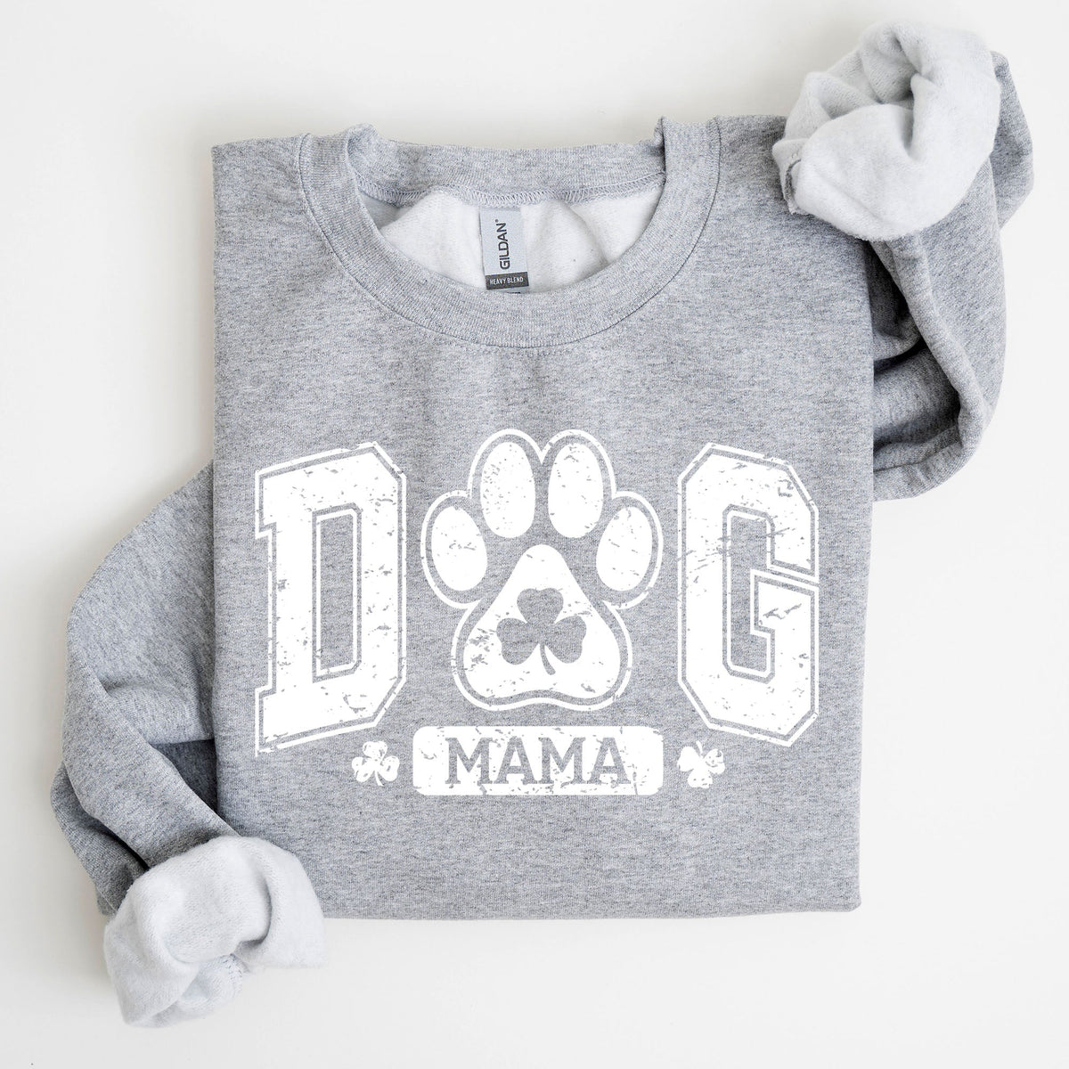 Dog Mama Coquette Bow Shamrock Clover Irish Lucky Lucky Charm St Patrick's Day Sweatshirt