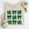 St Patrick's Day Sequin Style Shamrock Clover Irish Lucky Charm Holiday Sweatshirt