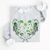 Dancing Skeletons Irish Lucky St Patrick's Day Clover Shamrock Charm Premium Sweatshirt