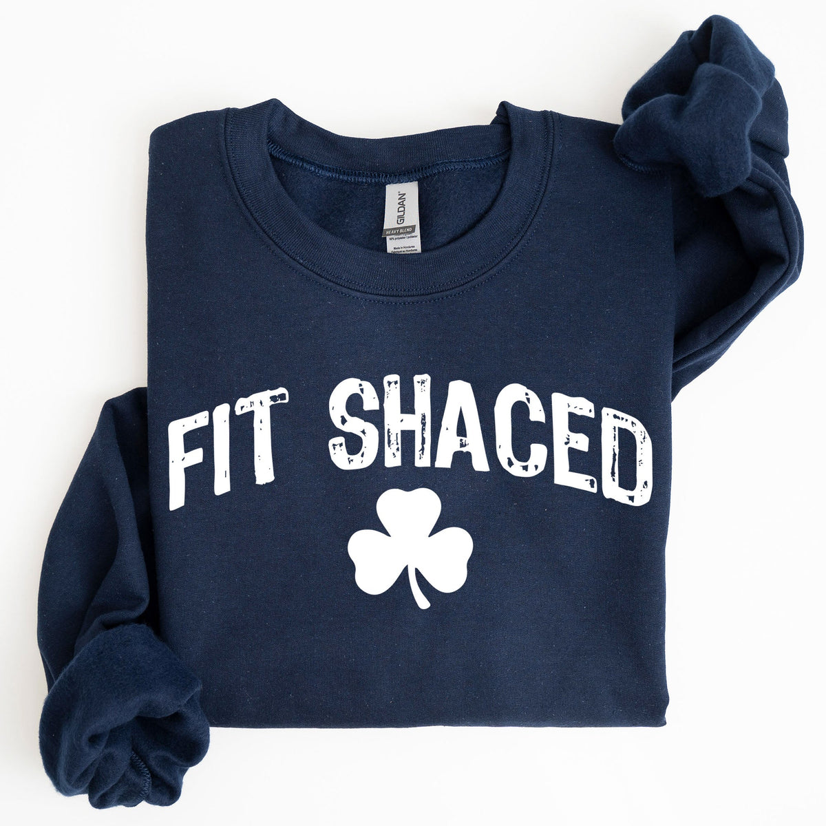 Fit Shaced Irish St Patrick's Day Clover Shamrock Lucky Charm Festive Sweatshirt