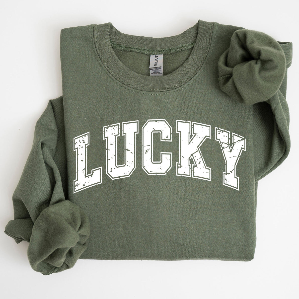 Lucky St Patrick's Day Coquette Bow Clover Shamrock Irish Lucky Charm Sweatshirt