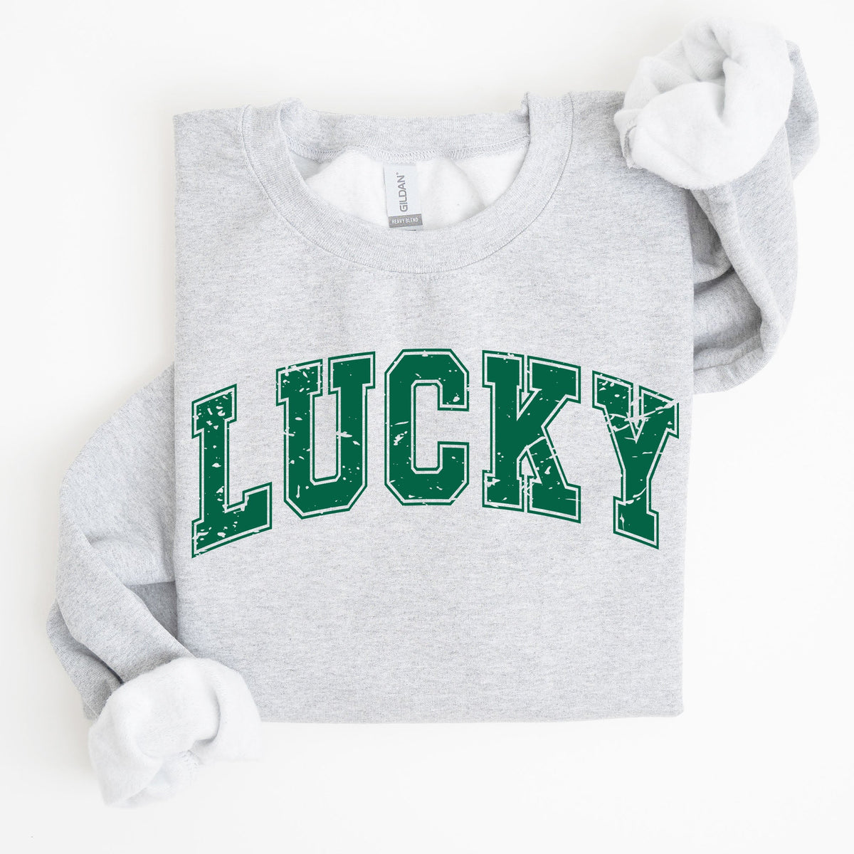 Lucky St Patrick's Day Coquette Bow Clover Shamrock Irish Lucky Charm Sweatshirt