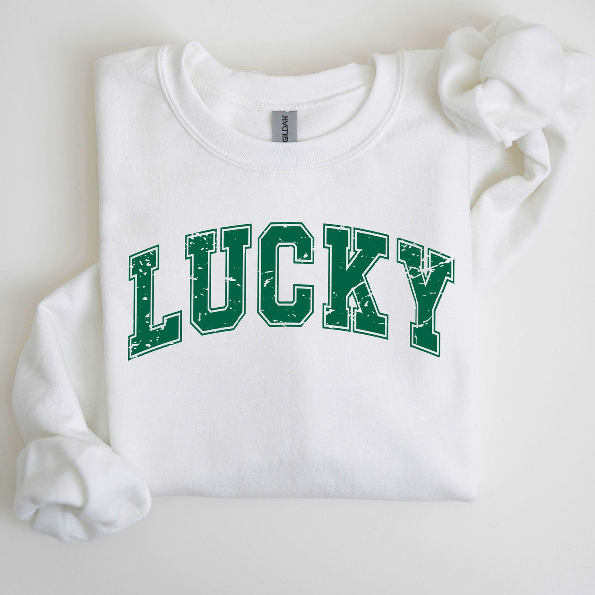 Lucky St Patrick's Day Coquette Bow Clover Shamrock Irish Lucky Charm Sweatshirt