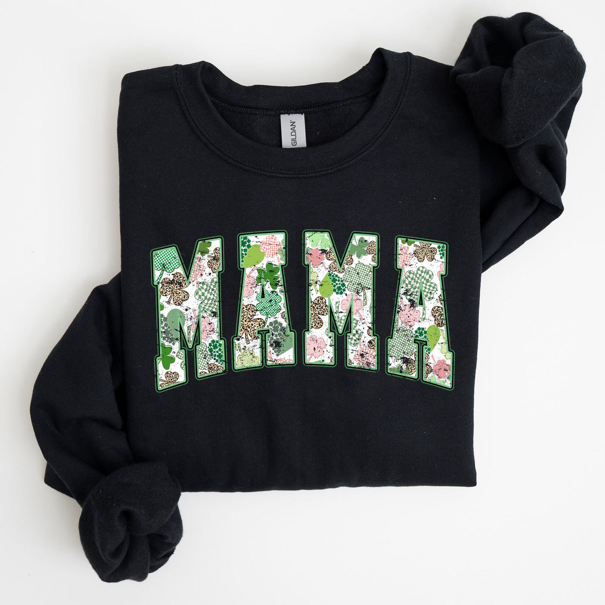 Classic Mama Vintage St Patrick's Day Clover Shamrock Lucky Irish Lucky Charm Sweatshirt