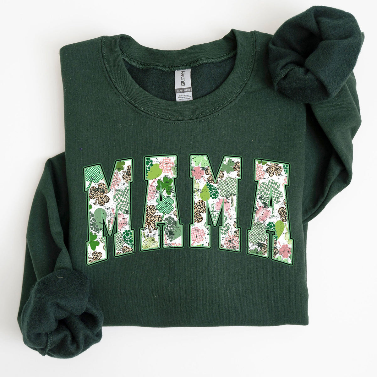 Classic Mama Vintage St Patrick's Day Clover Shamrock Lucky Irish Lucky Charm Sweatshirt