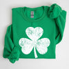 Retro Shamrock Clover Lucky Irish St Patrick's Day Charm Festive Vintage Inspired Sweatshirt
