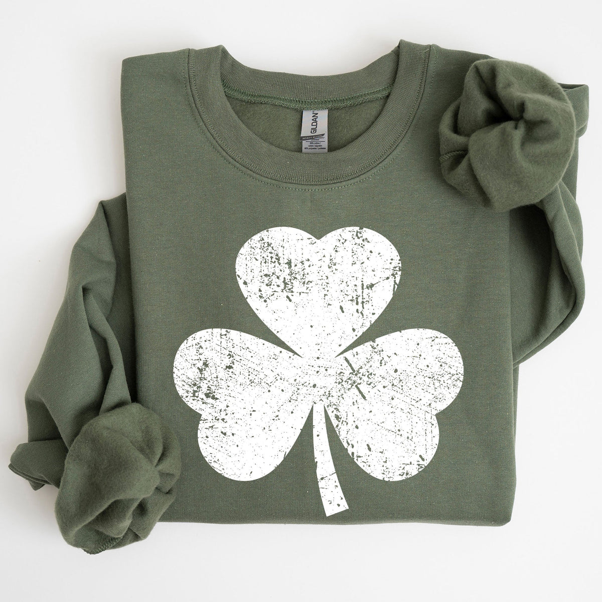 Retro Shamrock Clover Lucky Irish St Patrick's Day Charm Festive Vintage Inspired Sweatshirt
