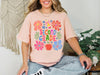 Second Grade Boho Teacher Floral Back To School First Day Of School Teacher Appreciation Comfort Colors Tee